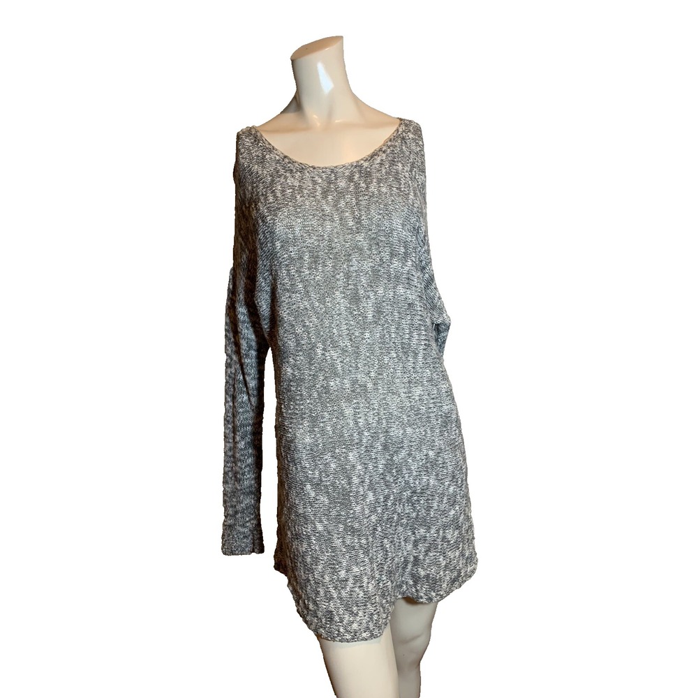 Gap Women's Sweater Size L Tunic/Dress Gray Marled Long Sleeve